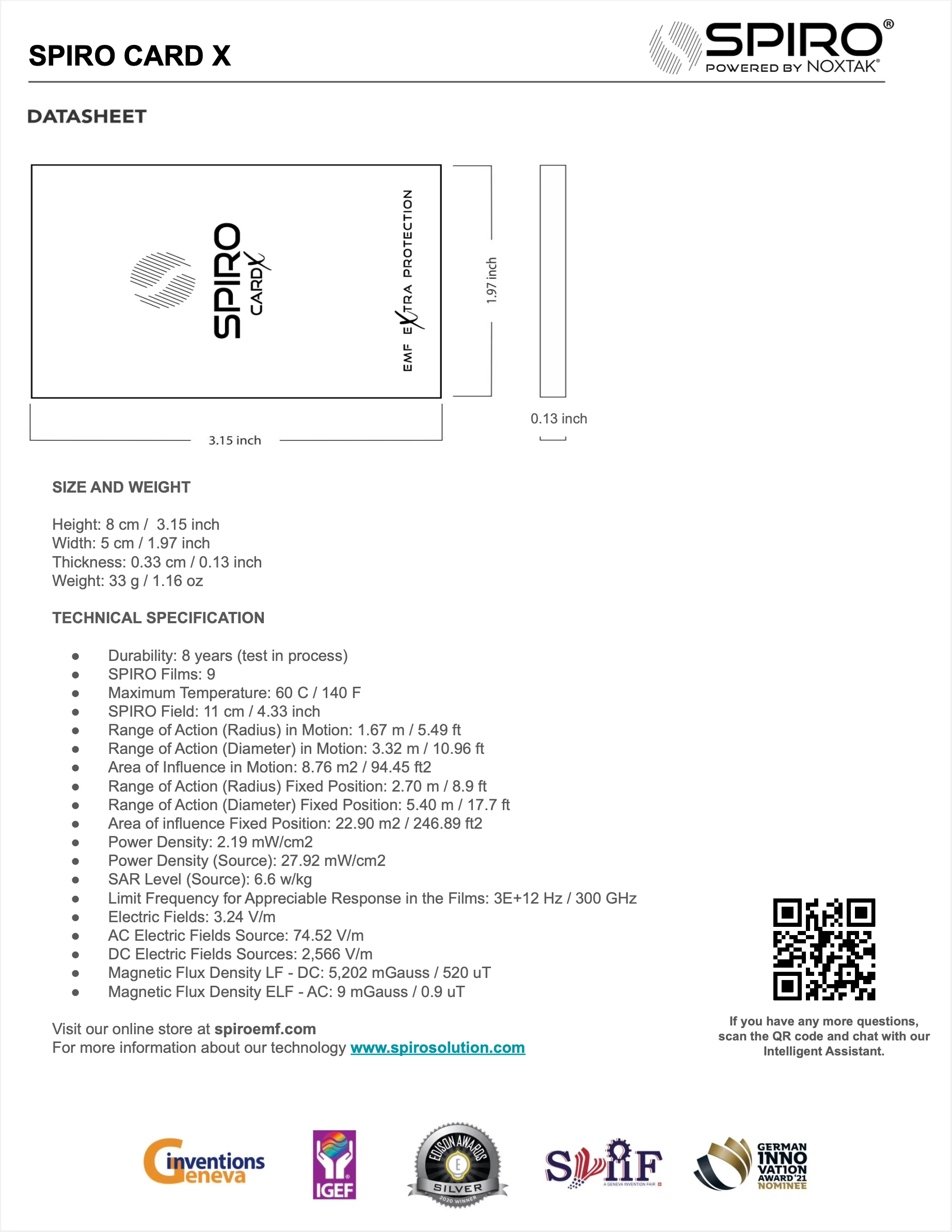b. SPIRO® CARD X - Advanced Electromagnetic Filter for Personal Use - Image 5