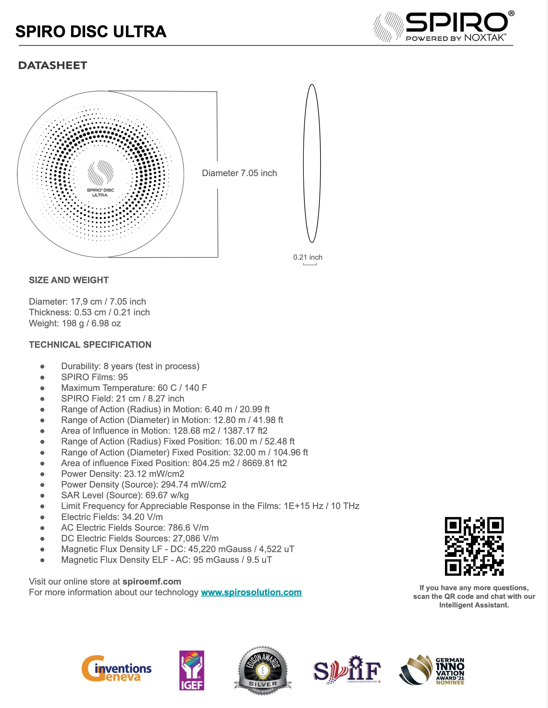 h. SPIRO® DISC ULTRA - Extreme Electromagnetic Filter for EMF - Image 7