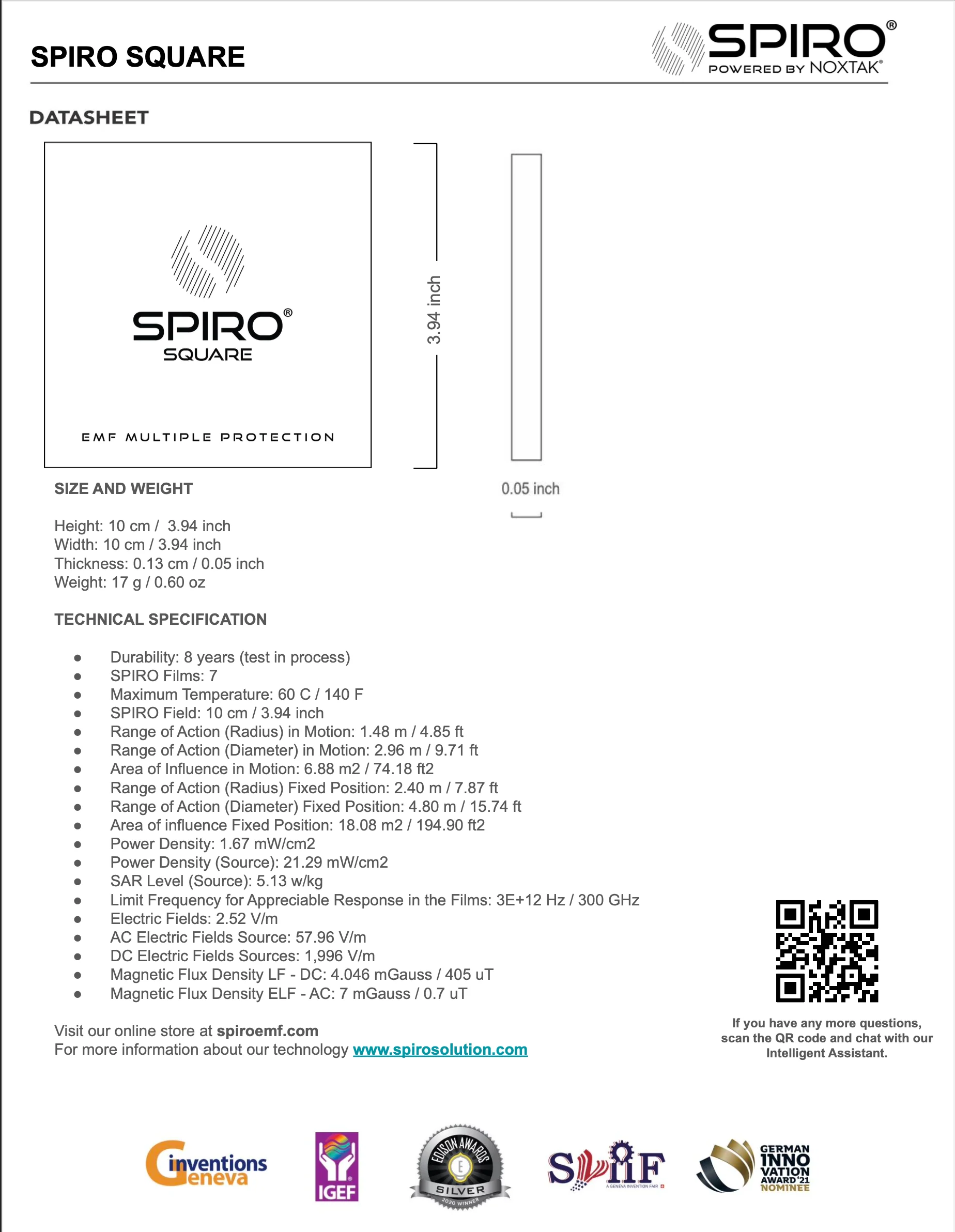c. SPIRO® SQUARE - Electromagnetic Filter for Tablets and Smart Assistants - Image 7