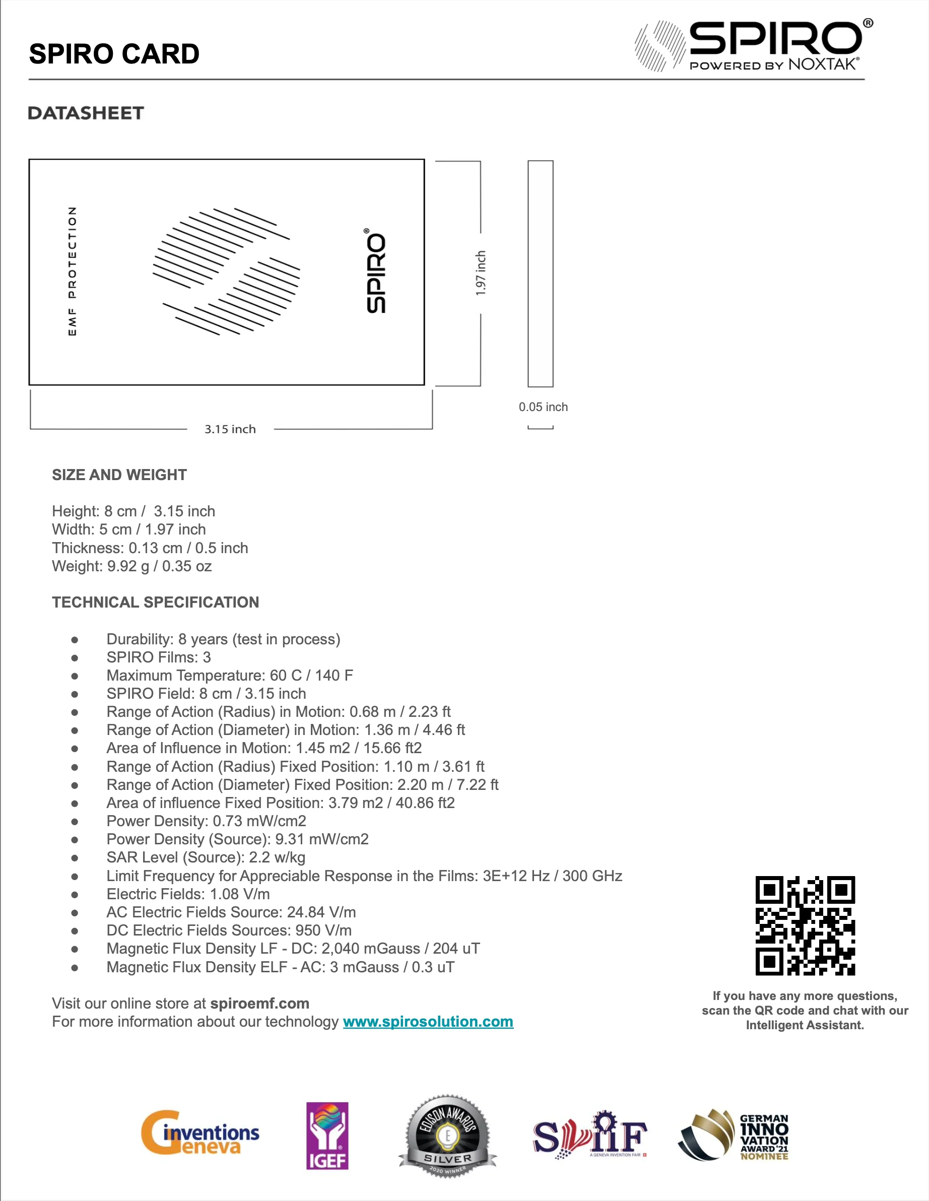 a. SPIRO® CARD - Electromagnetic Filter for Mobile Phones - Image 6